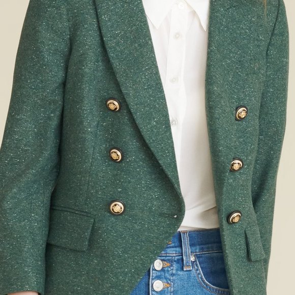 NWT Veronica Beard Empire Dickey Blazer Forest Green Sz 0 Retail Price $650 - Picture 3 of 4